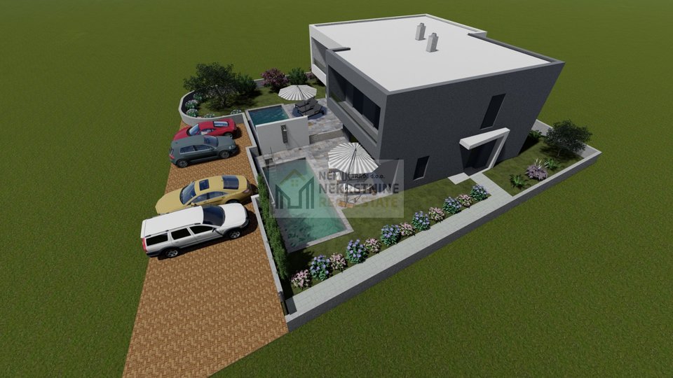 Vodice, Doppelhaushälfte mit Swimmingpool - NEUBAU