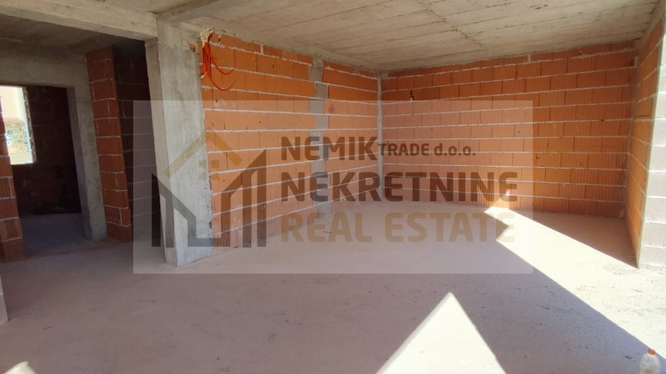 Vodice, new building, two-room apartment with a yard and a large terrace