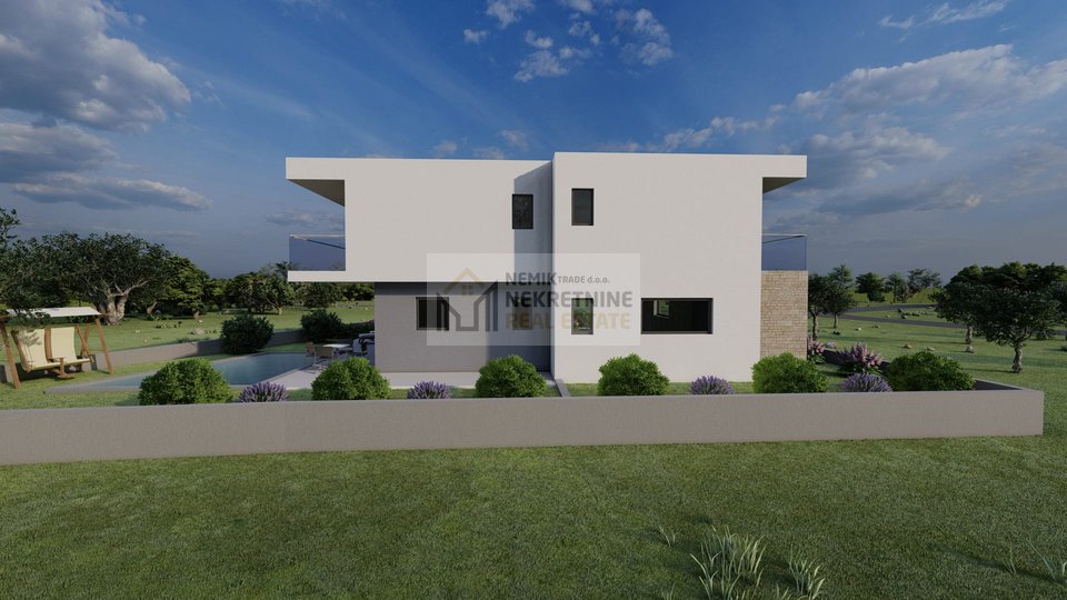 VODICE, NEUES GEBÄUDE - DOPPELHAUS MIT SCHWIMMBAD