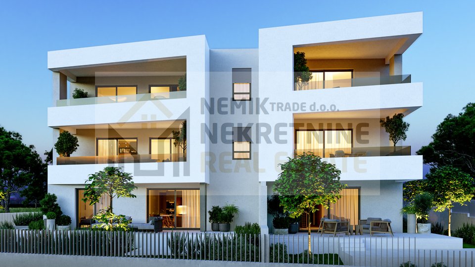 VODICE, THREE-ROOM APARTMENT WITH SEA VIEW - NEWLY BUILT