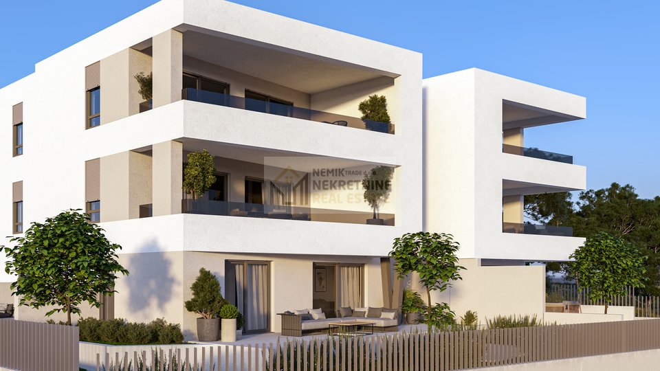 VODICE, DREIZIMMERWOHNUNG MIT MEERBLICK - NEU GEBAUT
