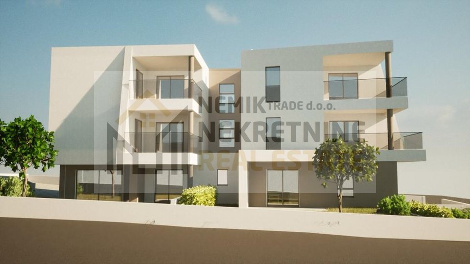 VODICE, NEW BUILDING, TWO-ROOM APARTMENT ON THE 1ST FLOOR, QUIET LOCATION