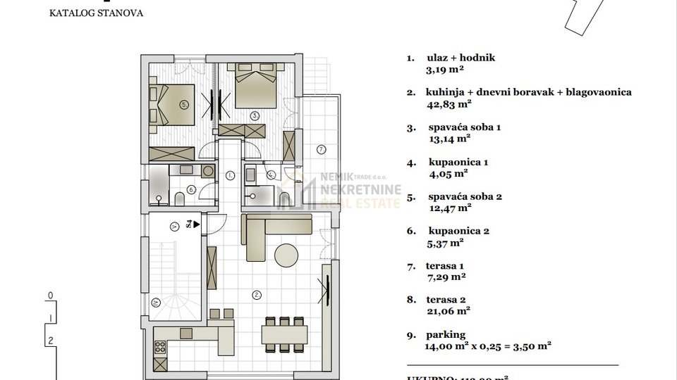 Apartment, 112 m2, For Sale, Vodice