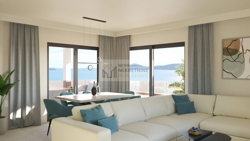 Vodice, new apartments with a view, 300 m from the sea