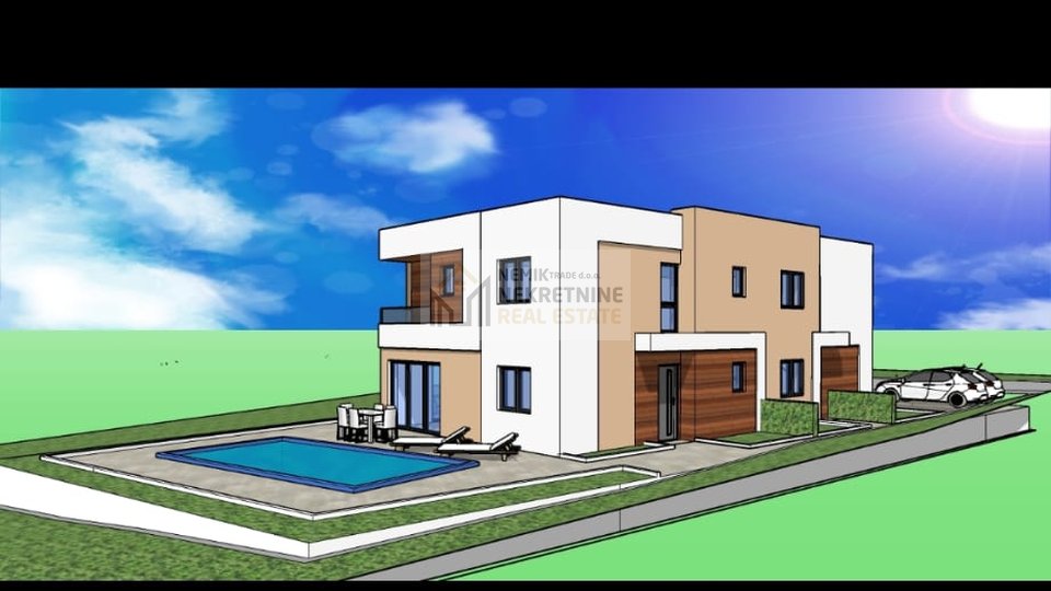 VODICE, APARTMENT S1 WITH TWO BEDROOMS ON THE GROUND FLOOR OF A NEW RESIDENTIAL BUILDING